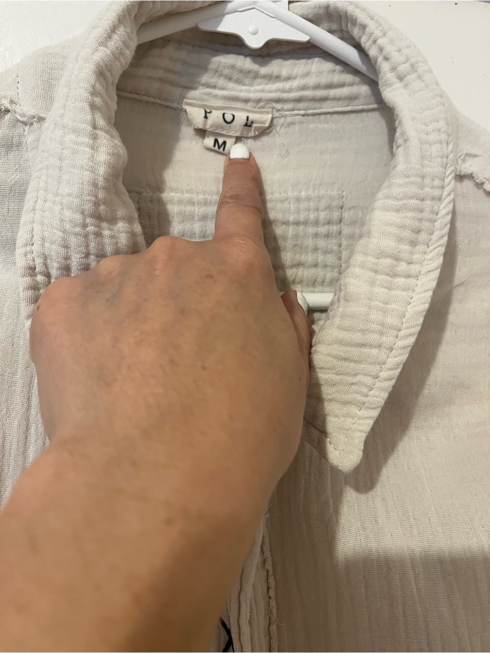 POL long sleeve button front top - Picture 5 of 6